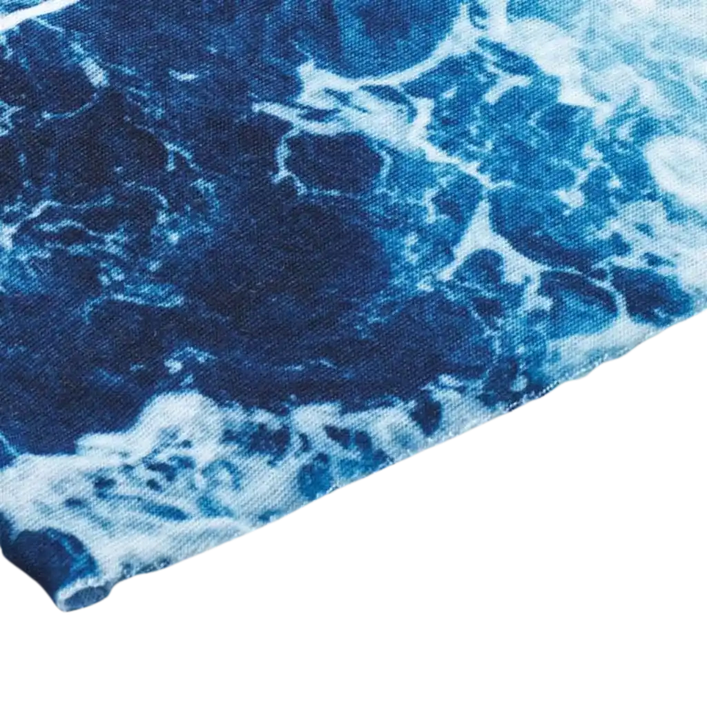 Lähikuva edullisen perus-tuubihuivin 140gsm polyesterikankaasta.