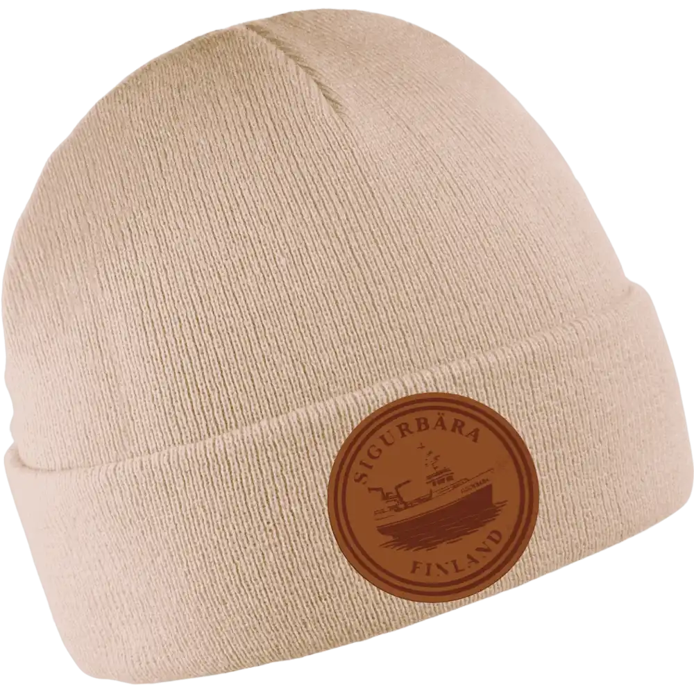 Primary band pipo omalla nahkamerkki logolla.