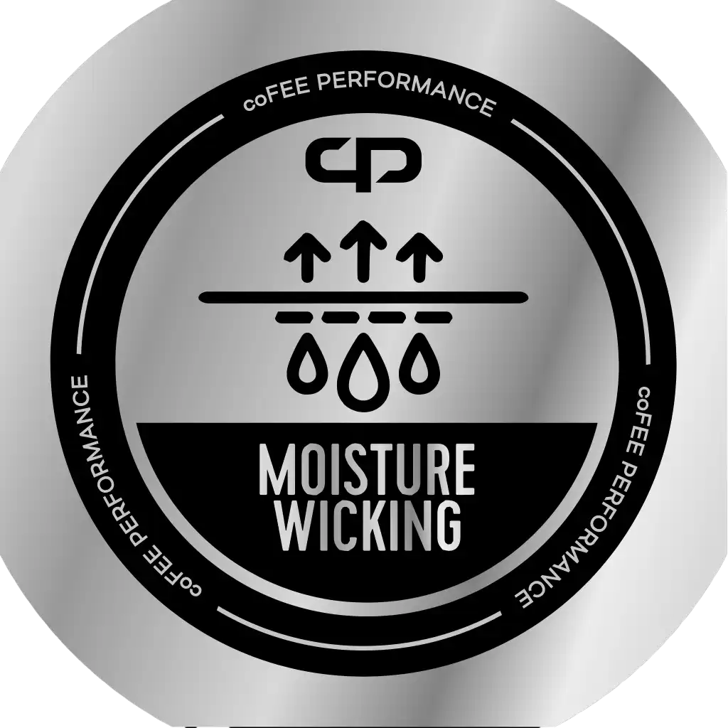 Lähikuva ROPE Lippalakin lipan tarrasta. Jossa kerrotaan että kyseessä materiaali joka siirtää kosteutta pois.