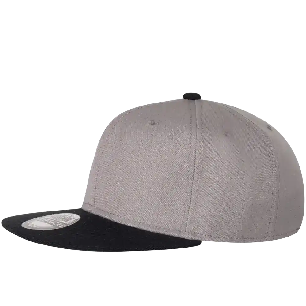 Retro snapback lippis harmaa omalla logolla-ZigiZagi