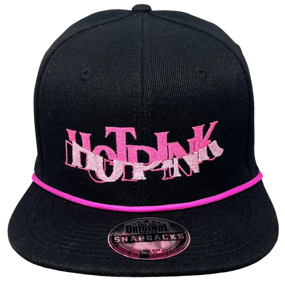Pinkki Rope Snapback lippis omalla logolla-ZigiZagi