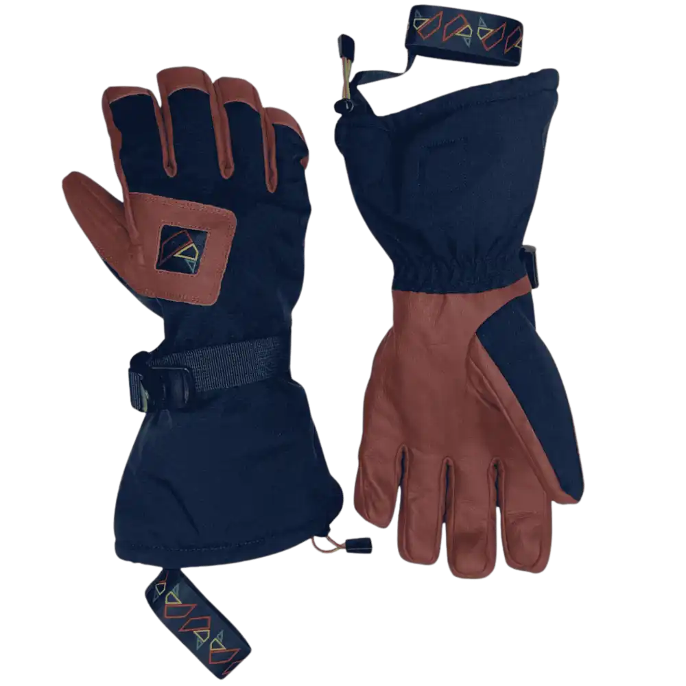 Sapmi Edition -sormikkaan etu- ja takapuoli, näkyvissä vuohennahka ja yksityiskohdat