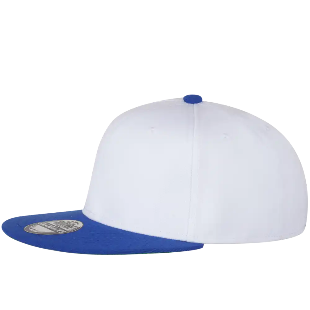 Retro snapback lippalakki valkoinen omalla logolla