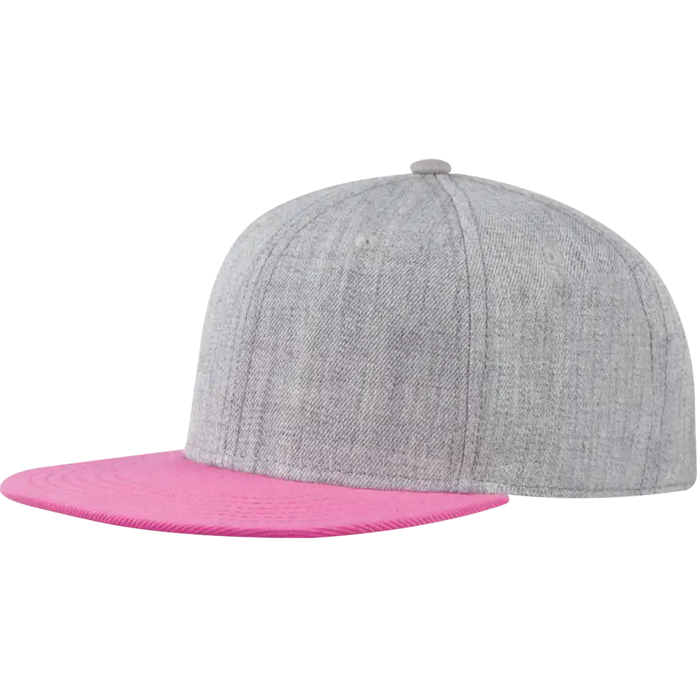 Melange snapback omalla logolla, väri Pinkki