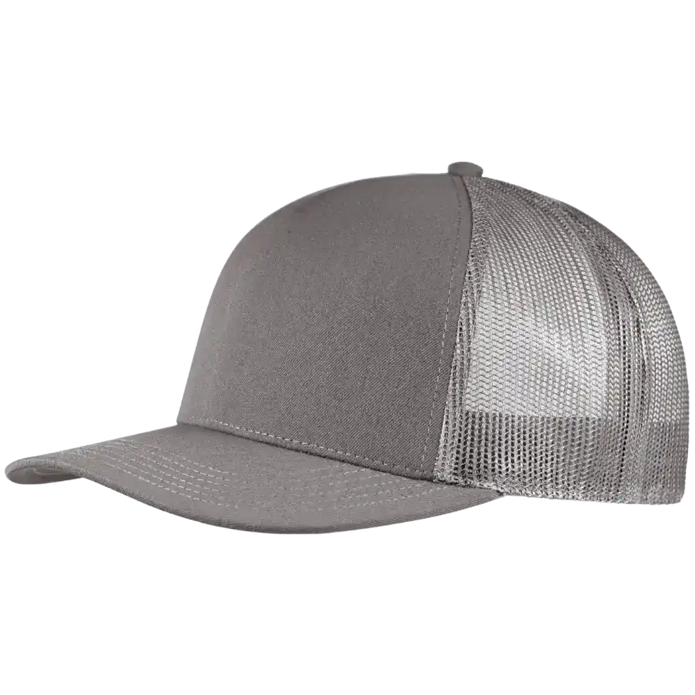 Tummanharmaa Smooth Mesh lippalakki omalla logolla-ZigiZagi