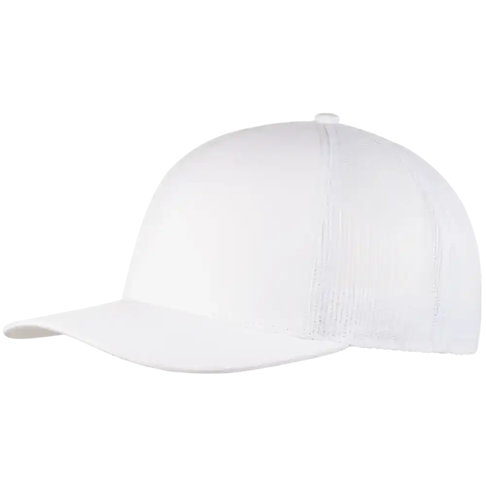 Valkoinen Smooth Mesh lippalakki omalla logolla-ZigiZagi