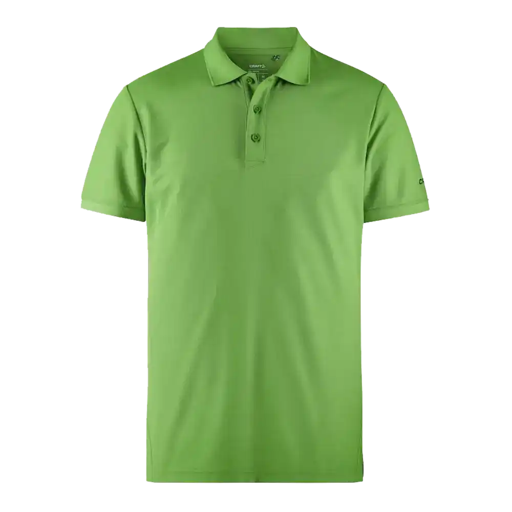 Vihreä Craft CORE Unify Polo pikeepaita. Laadukas pikee yrityksen logolla, kuva edestä.