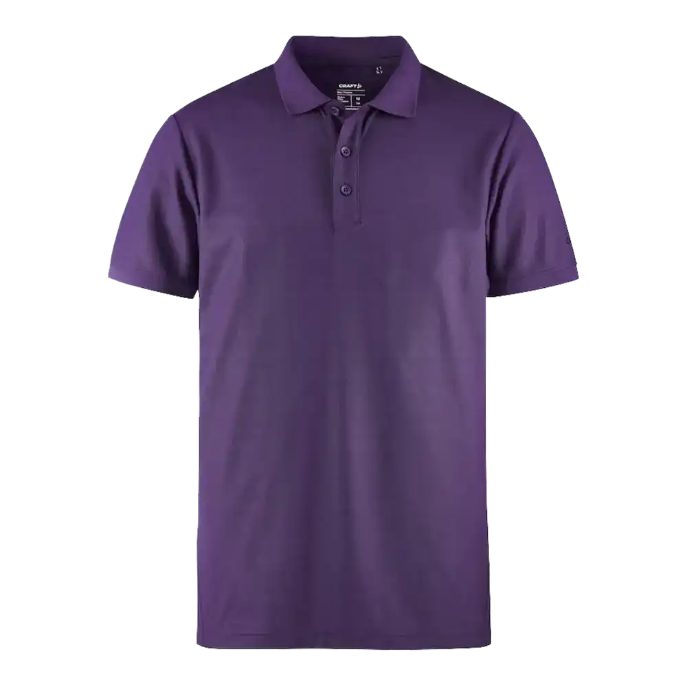 Violetti Craft CORE Unify Polo pikeepaita. Pikee yrityksen logolla, kuva edestä.