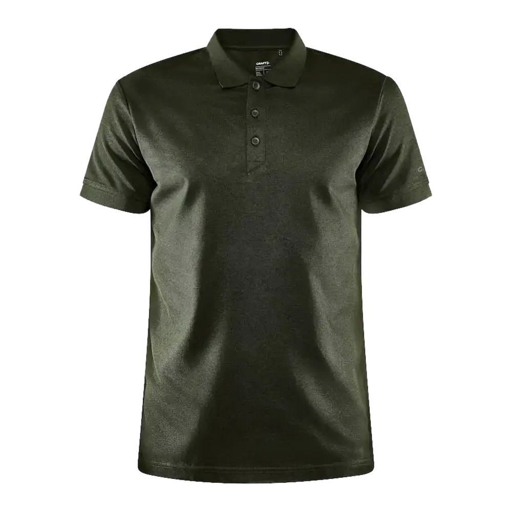 Ruskea (Woods Melange) Craft CORE Unify Polo. Polo omalla logolla, kuva edestÀ.