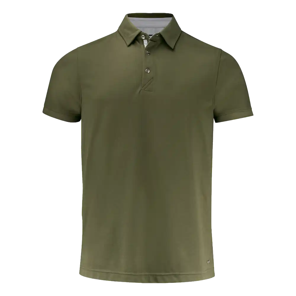 354420 CUTTER & BUCK ADVANTAGE PREMIUM TUMMAN VIHREÄ PIKEE FIRMAN LOGOLLA-ZigiZagi