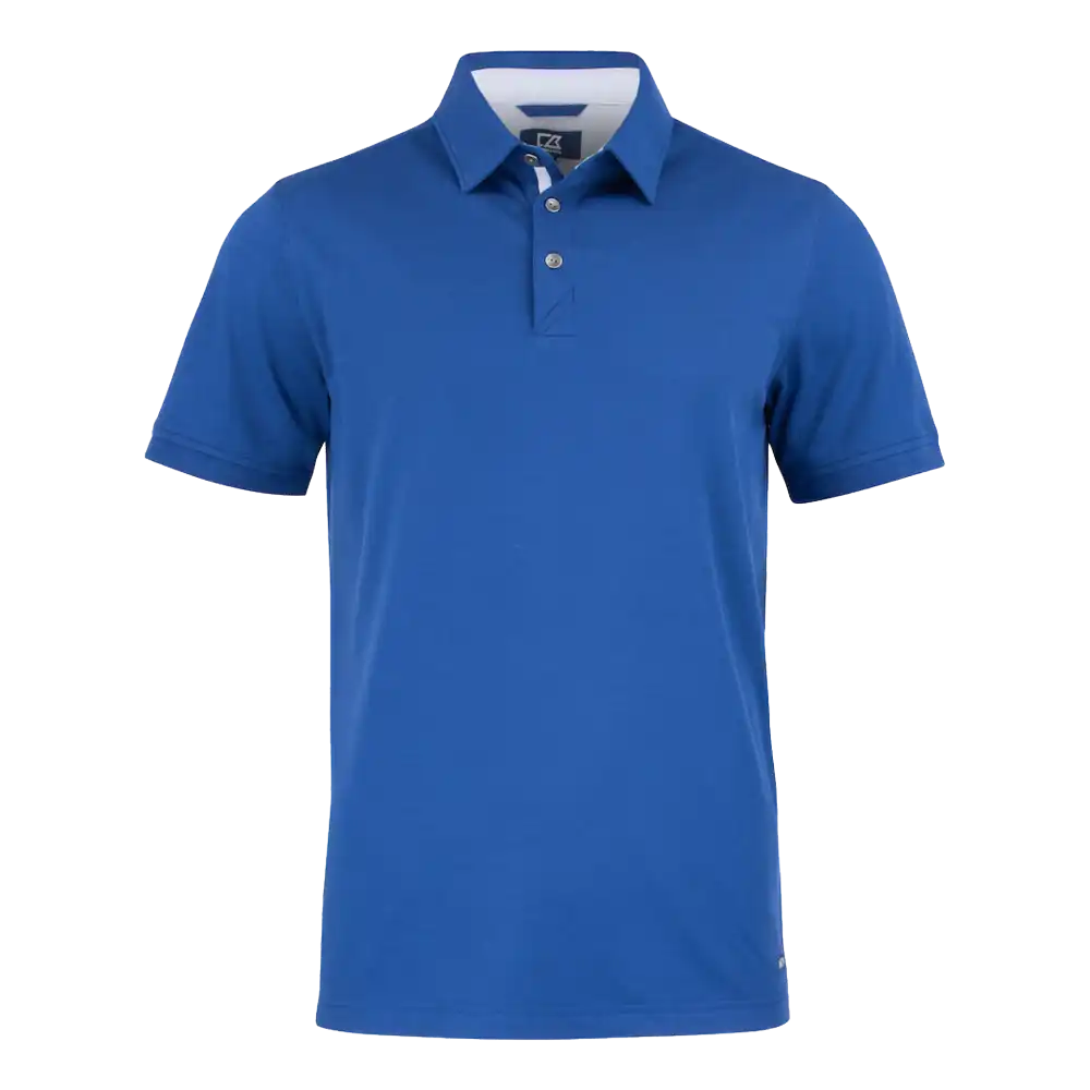 354420 CUTTER & BUCK ADVANTAGE PREMIUM SININEN PIKEE OMALLA LOGOLLA-ZigiZagi