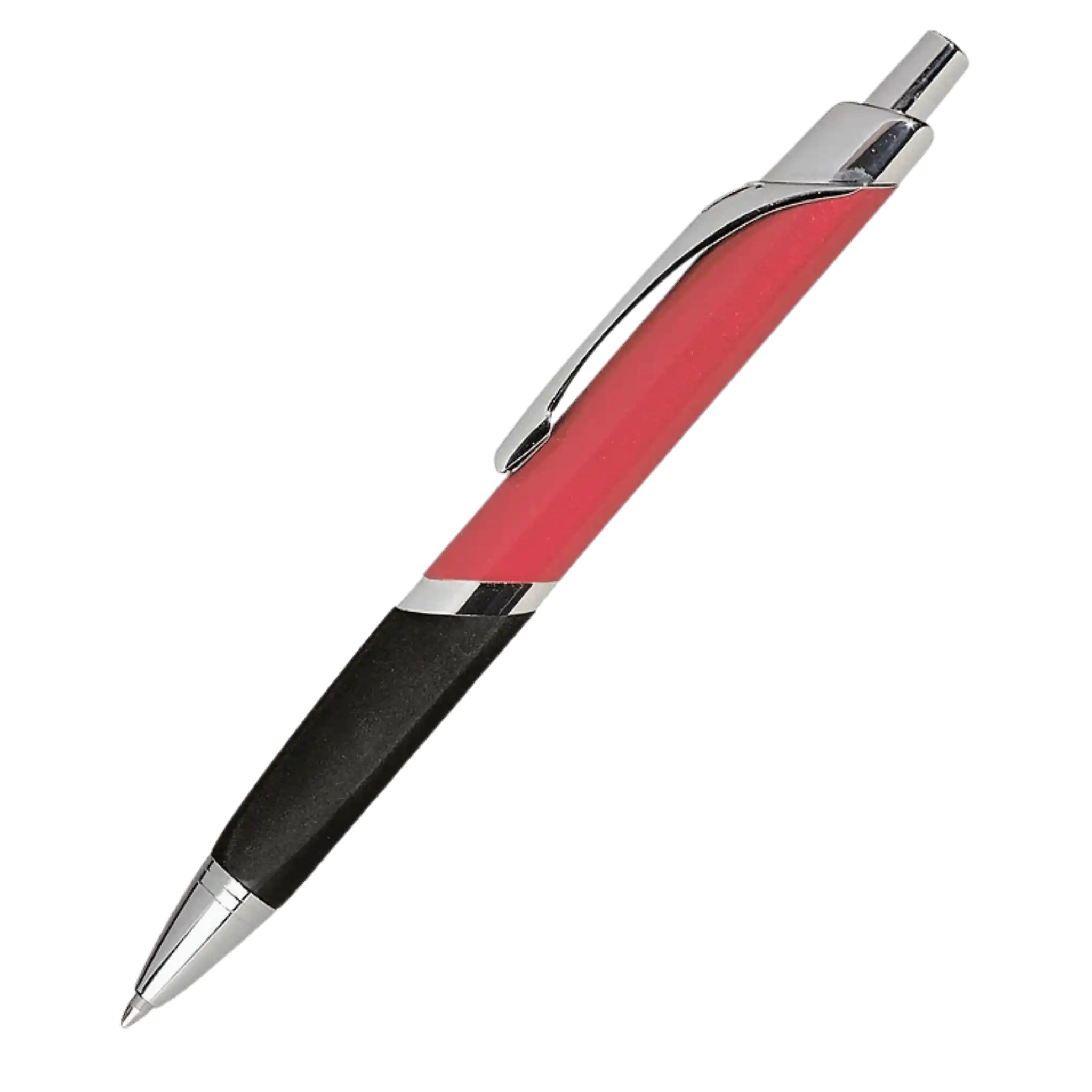 Bermuda metallinen mainoskynä omalla logolla – punainen metallic