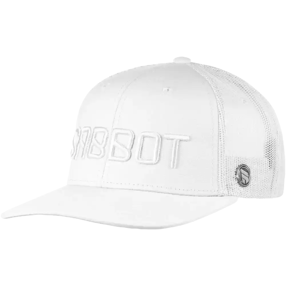 3D brodeerattu lippis omalla logolla malli lippis. Kuvassa Snap Mesh lippis ZigiZagin valikoimasta.