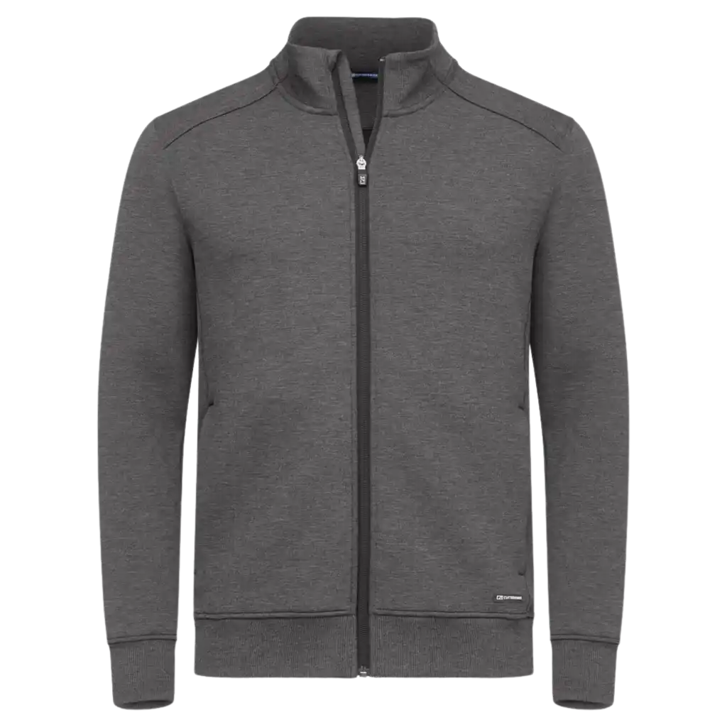 Huppari omalla logolla - Pemberton Cardigan -Antracite melange - Cutter&Buck - ZigiZagi