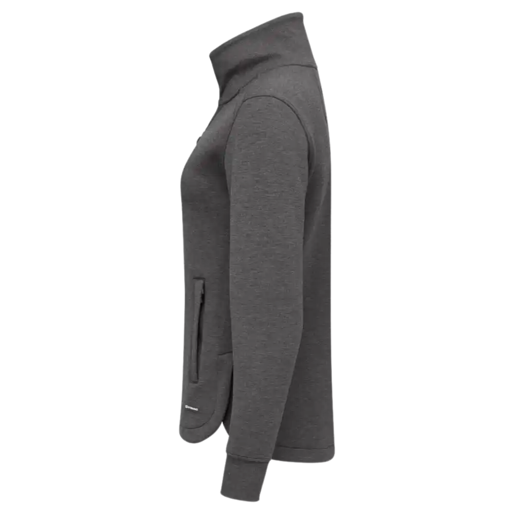 Pemberton Cardigan antracite melange - Vasen sivu - Naiset - Huppari omalla logolla - ZigiZagi