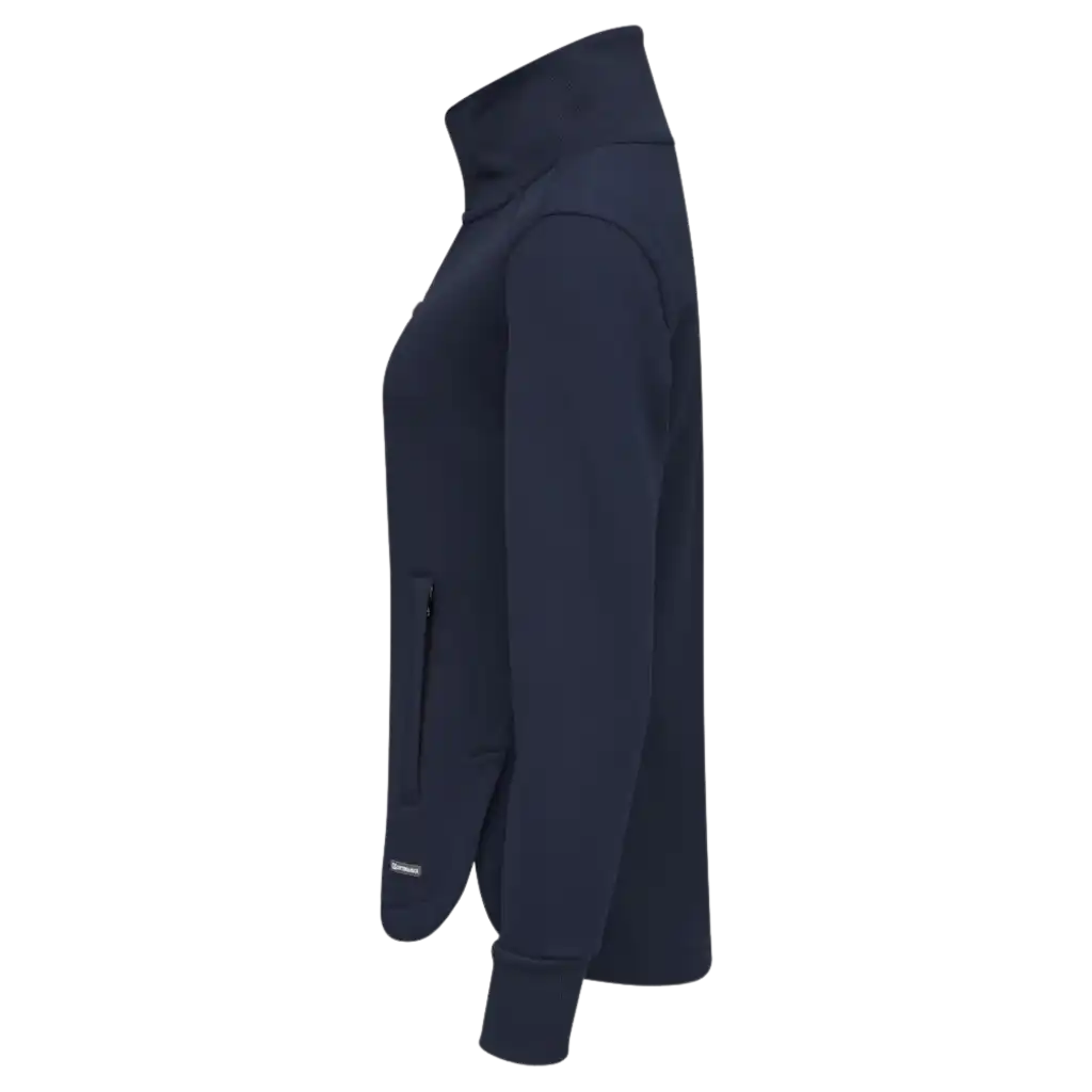 Huppari omalla logolla - Cardigan tummansininen - Vasen sivu - Naiset - ZigiZagi