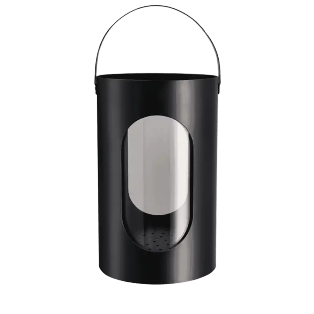 Musta Ekta Living Light House -lyhty (Iso) alumiinia – näyttävä yrityslahja