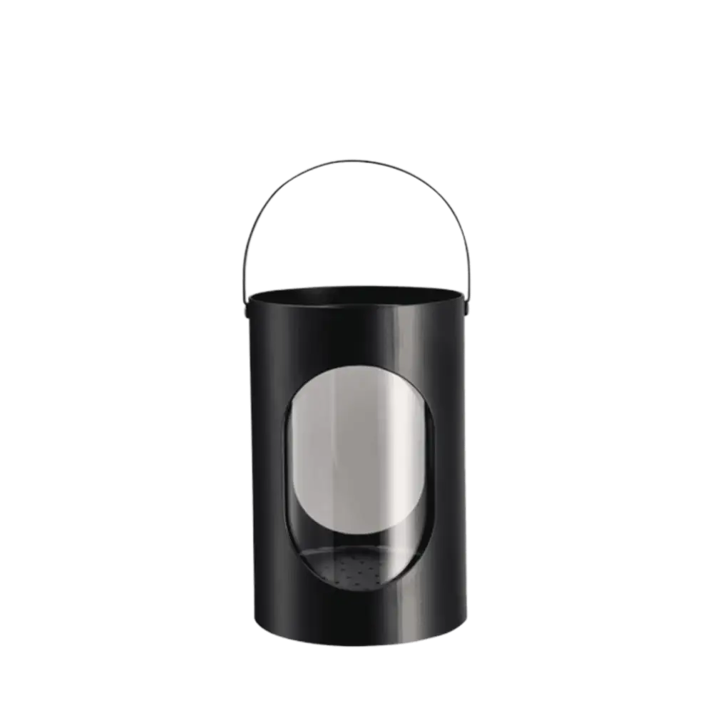 Musta Ekta Living Light House -lyhty (Medium) kynttilälle tai kasville – premium-joululahja