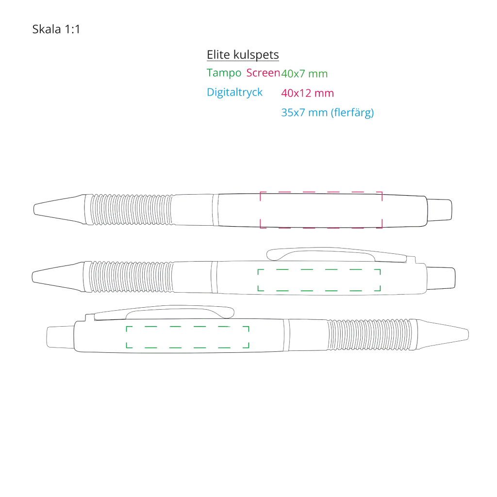 Elite lyijytäytekynä 0,7 mm omalla logolla