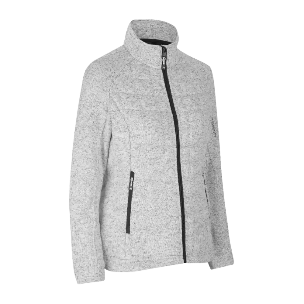 Takki omalla painauksella - ID -FLEECE TAKKI QUILTED W Grey melange - ZigiZagi