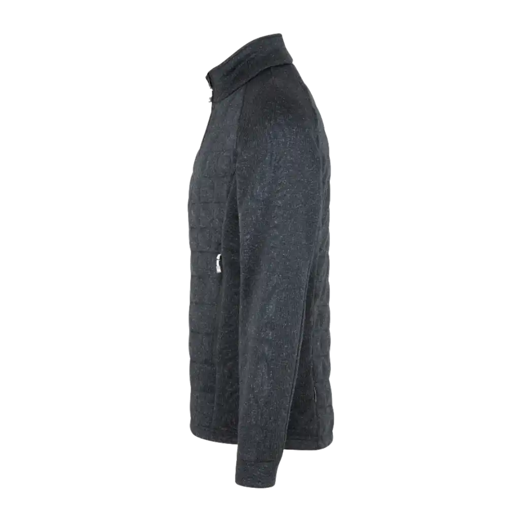 ID® Fleece Jacket 0827 anthracite melange sivulta – naisellinen ja muotoiltu leikkaus