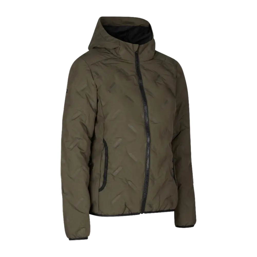 Takki yrityksen logolla - ID - GEYSER QUILTED JACKET W Olive Melange - Zigi Zagi