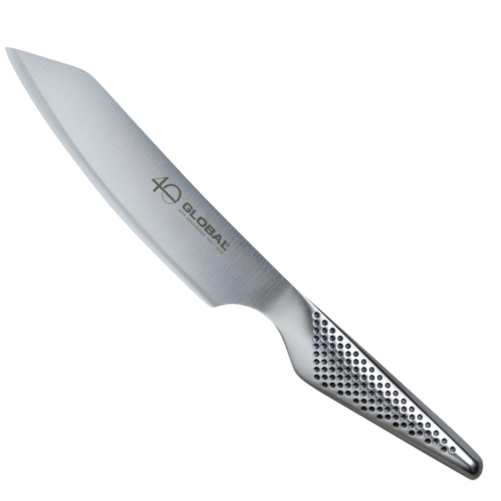 Global GS-110 Kiritsuke-veitsi (15cm) 40v juhlamalli lähikuvassa