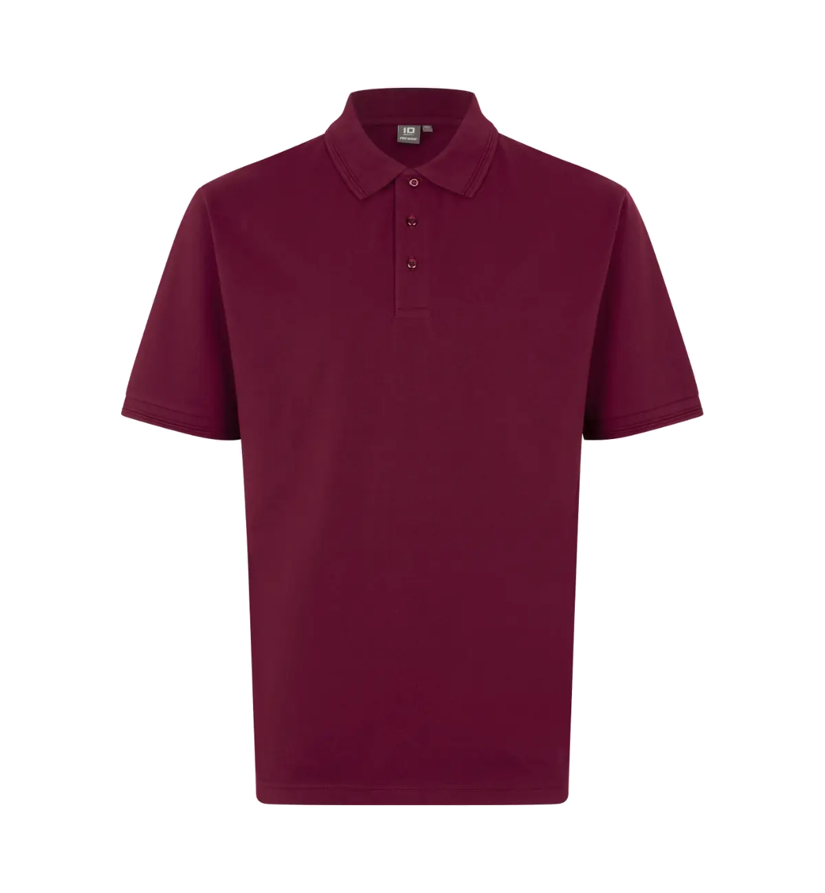 ID PRO Wear 0324 miesten taskuton pikeepaita, viininpunainen, edestä
