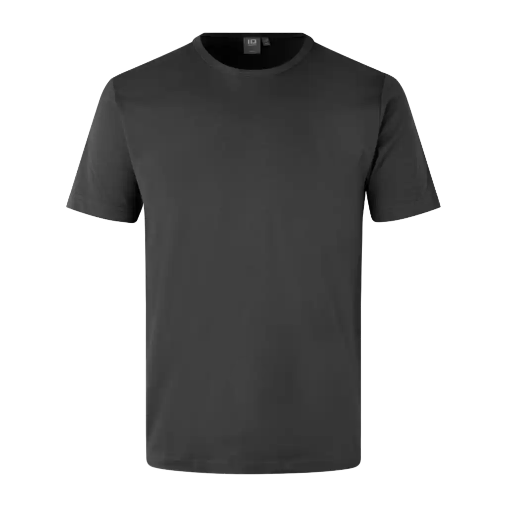 Charcoal Interlock T-paita ID® 0517 – tummanharmaa miesten työ- ja mainospaita logolla