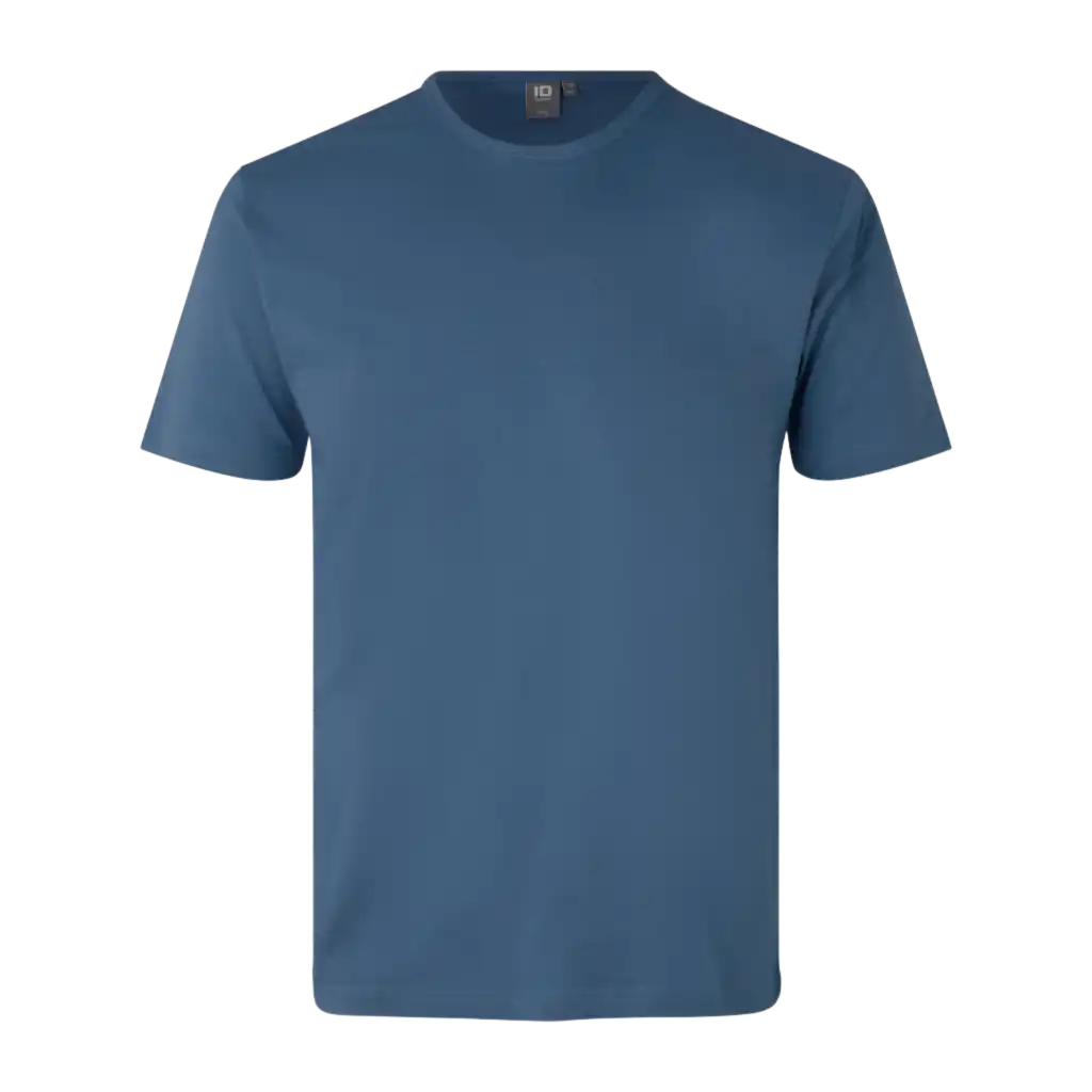 Indigo Interlock T-paita ID® 0517 – indigonsininen t-paita logopainatuksella