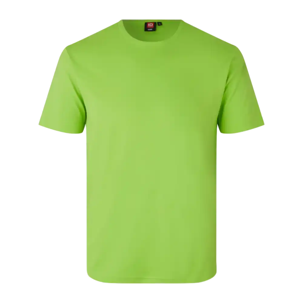 Lime Interlock T-paita ID® 0517 – raikas lime-vihreä miesten t-paita omalla logolla