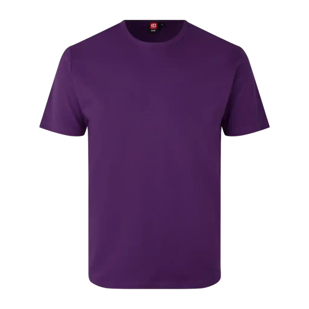 Purple Interlock T-paita ID® 0517 – violetti t-paita yrityksen logopainatuksella