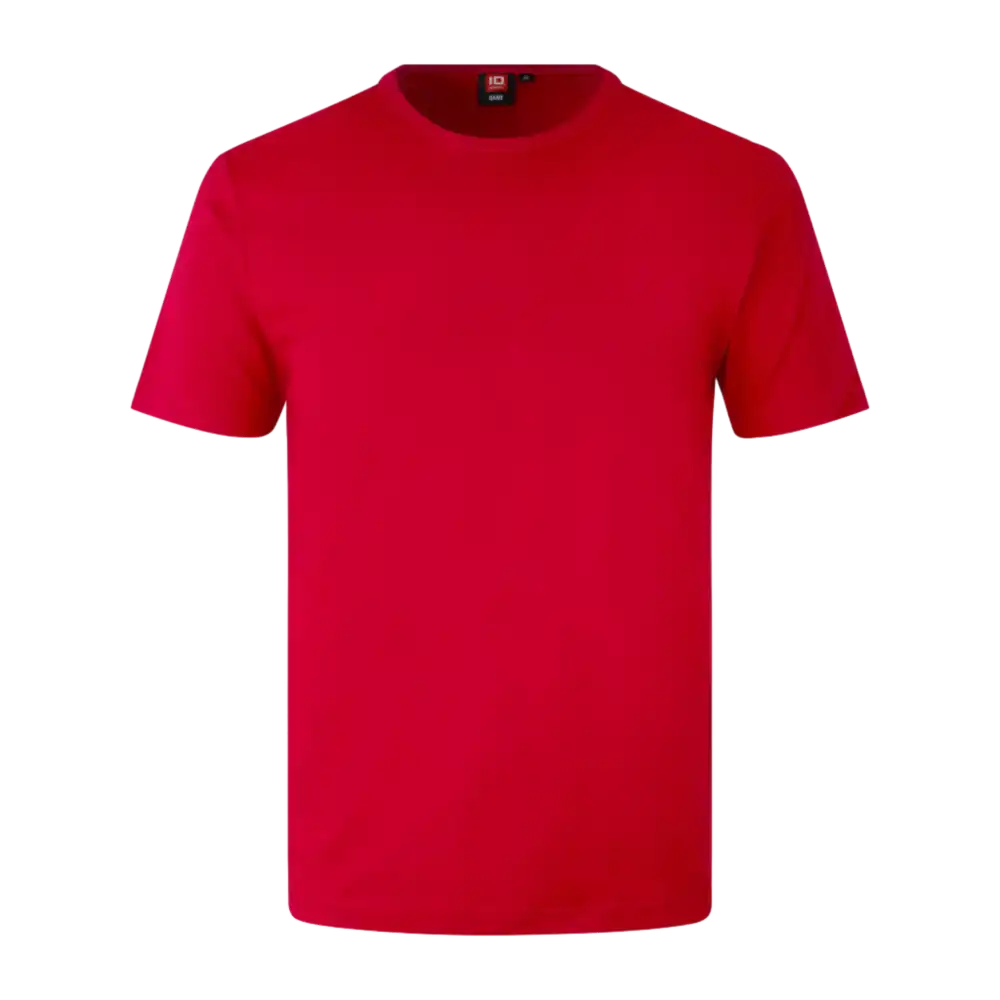 Punainen Interlock T-paita ID® 0517 – kirkkaanpunainen t-paita painettuna yrityslogolla