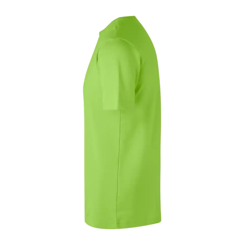 Lime Interlock T-paita ID® 0517 – sivukuva, istuva leikkaus ja sileä interlock-kangas