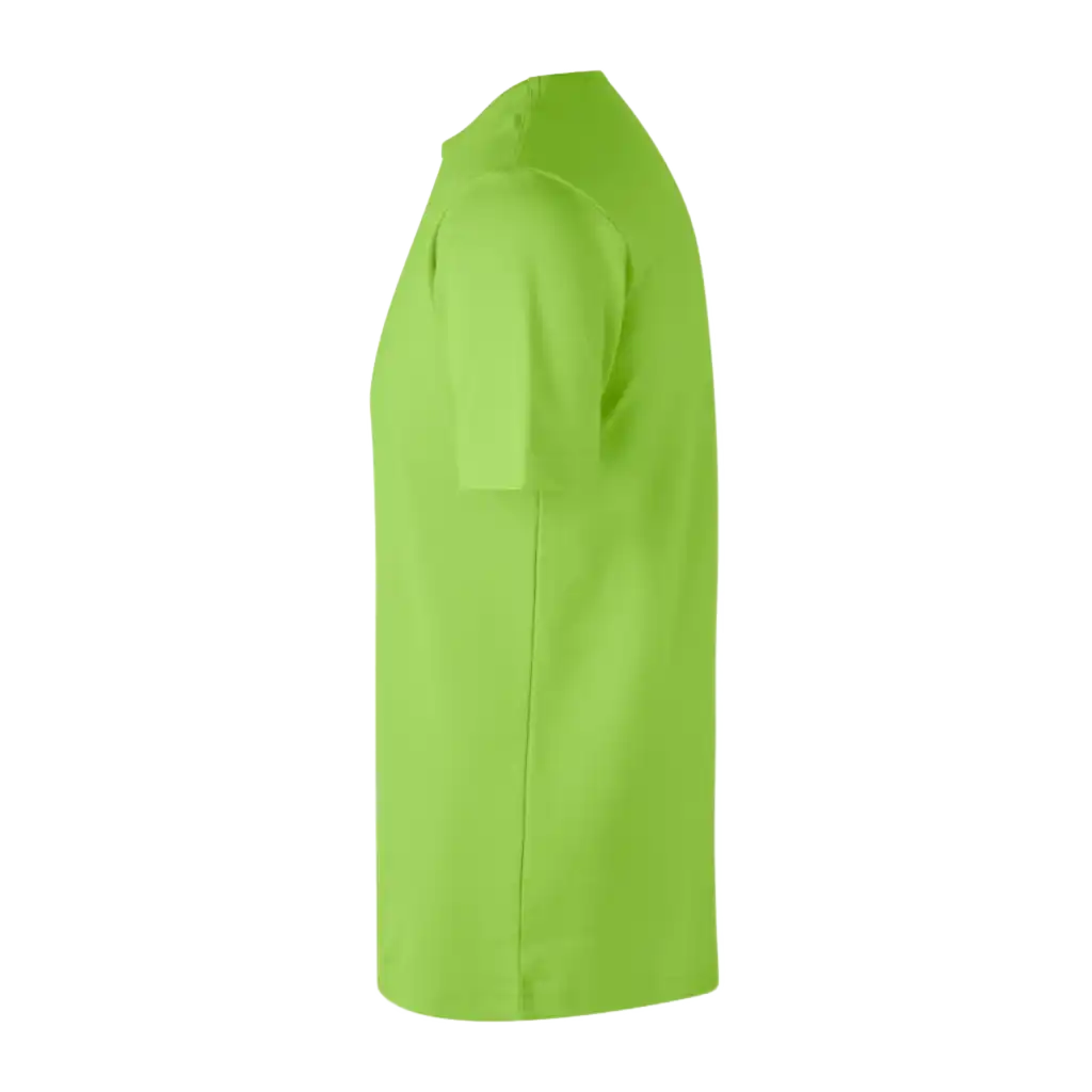 Lime Interlock T-paita ID® 0517 – sivukuva, istuva leikkaus ja sileä interlock-kangas
