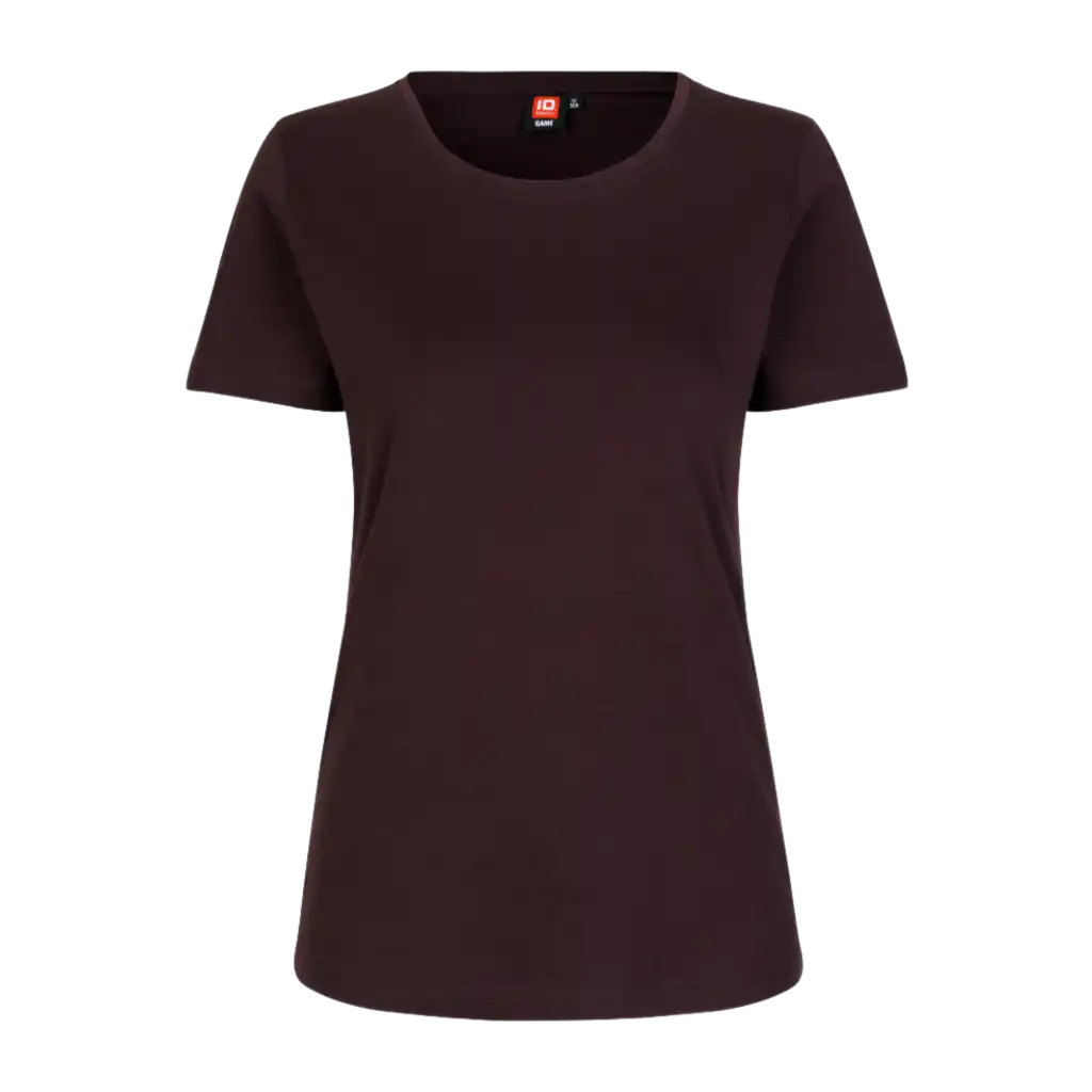 Dark Bordeaux naisten Interlock T-paita ID® 0508 – laadukas t-paita yrityksen painatuksella