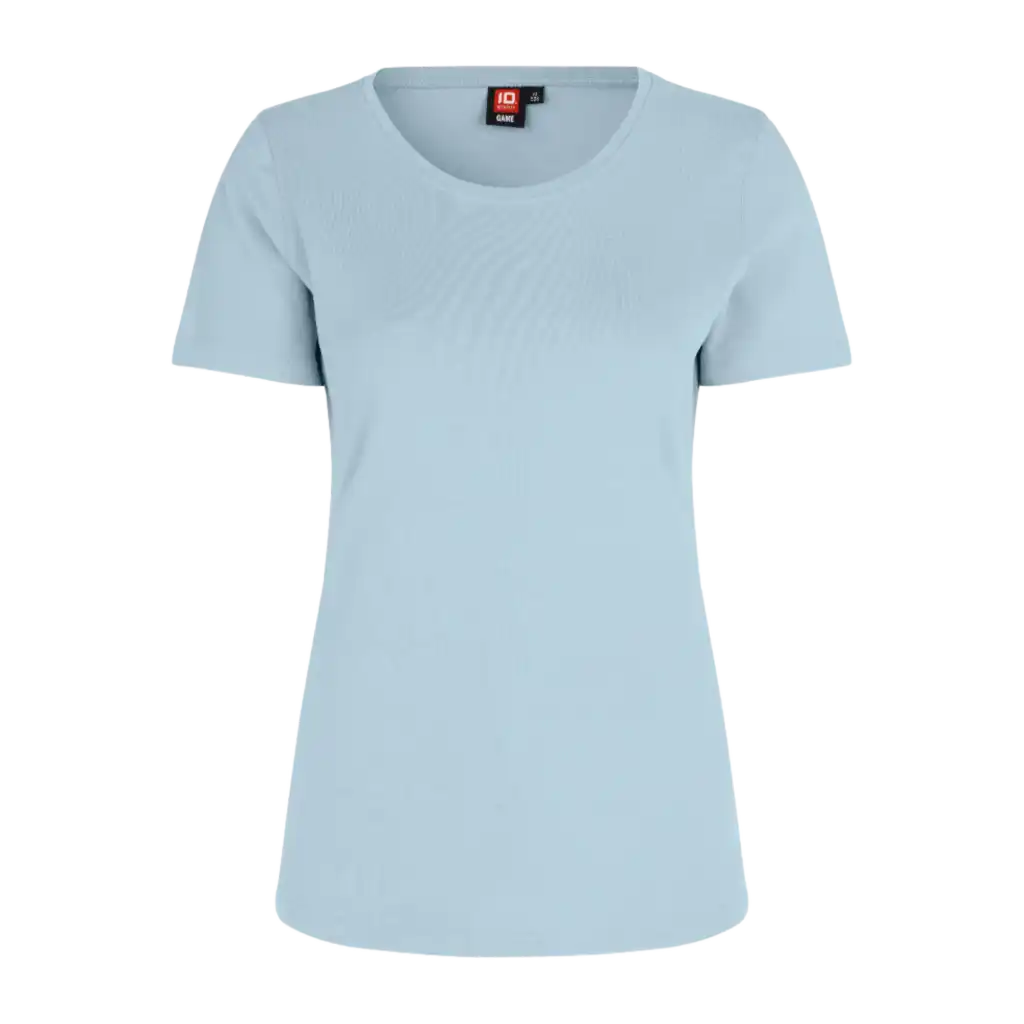 Vaaleansininen naisten Interlock T-paita ID® 0508 – kevyt ja hengittävä t-paita omalla logolla