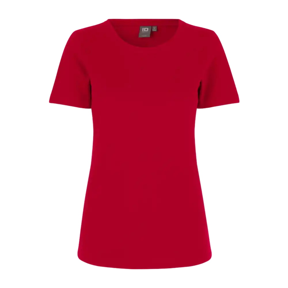 Punainen naisten Interlock T-paita ID® 0508 – näyttävä yrityspaita omalla logolla, Interlock-materiaali