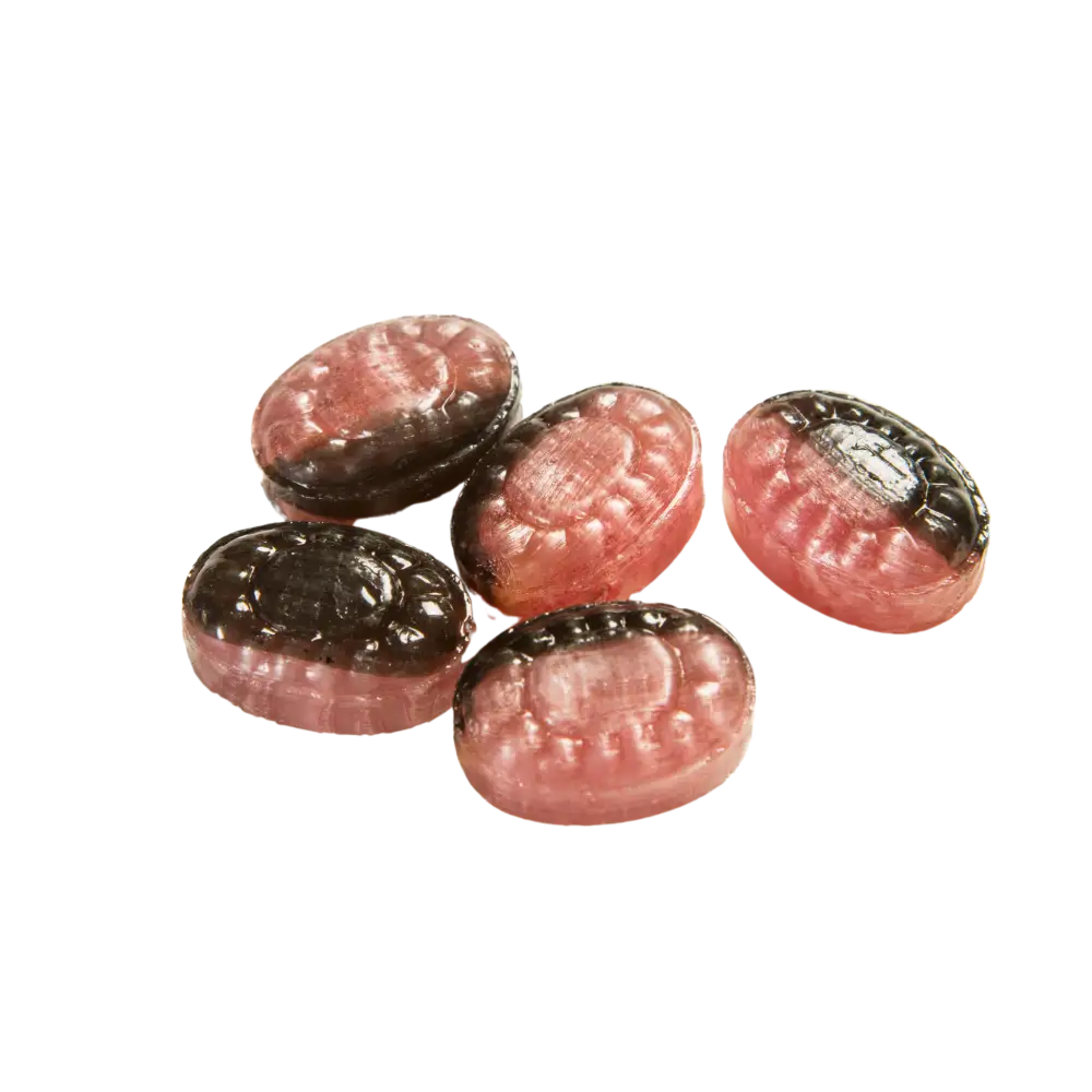 Käärekarkki omalla logolla-POWDER PACKED STRAWBERRY/ LIQUORICE-ZigiZagi