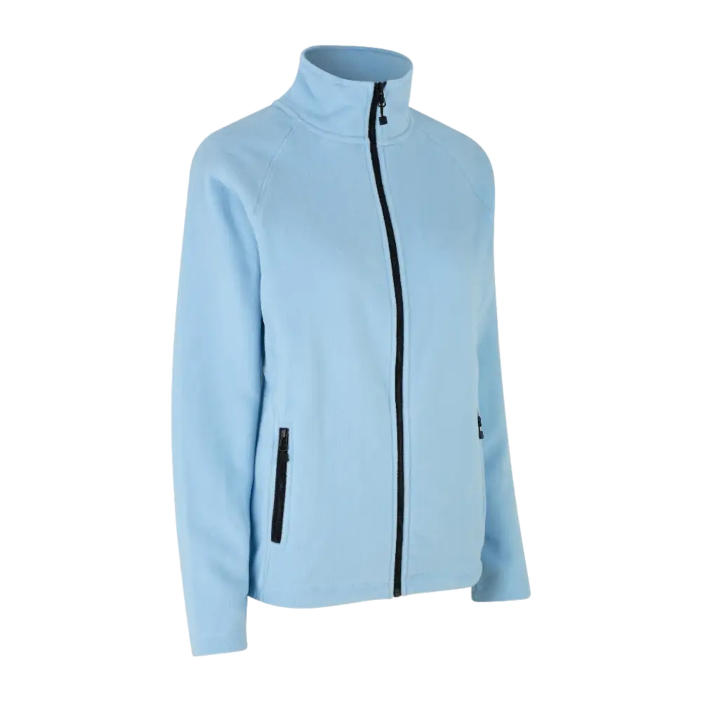 ID® Cardigan 0805 vaaleansininen fleece – pehmeä ja hengittävä naisten microfleece