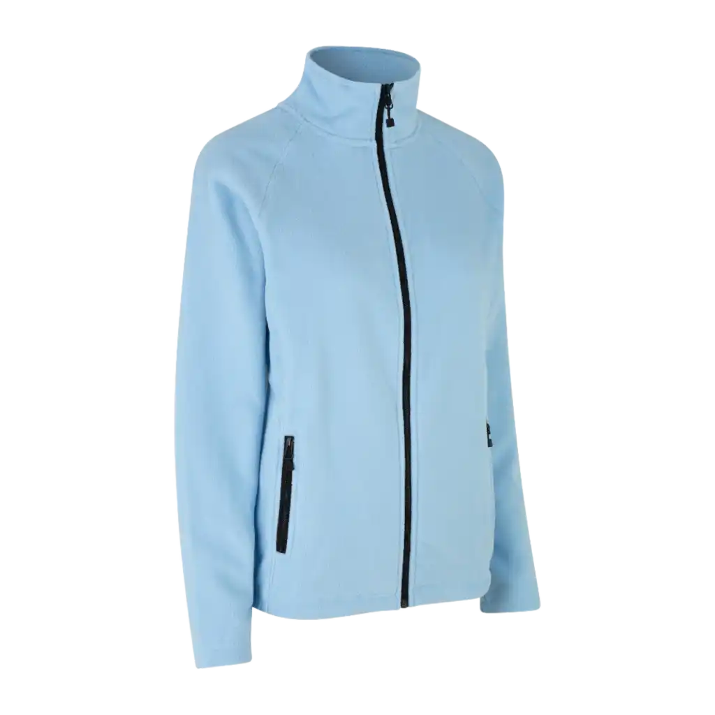 ID® Cardigan 0805 vaaleansininen fleece – pehmeä ja hengittävä naisten microfleece