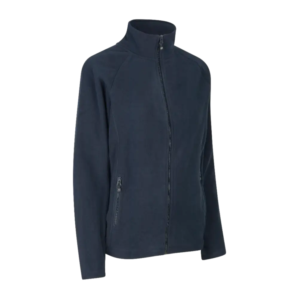 ID® Cardigan 0805 navy fleece – tummansininen naisten fleece-takki logolla