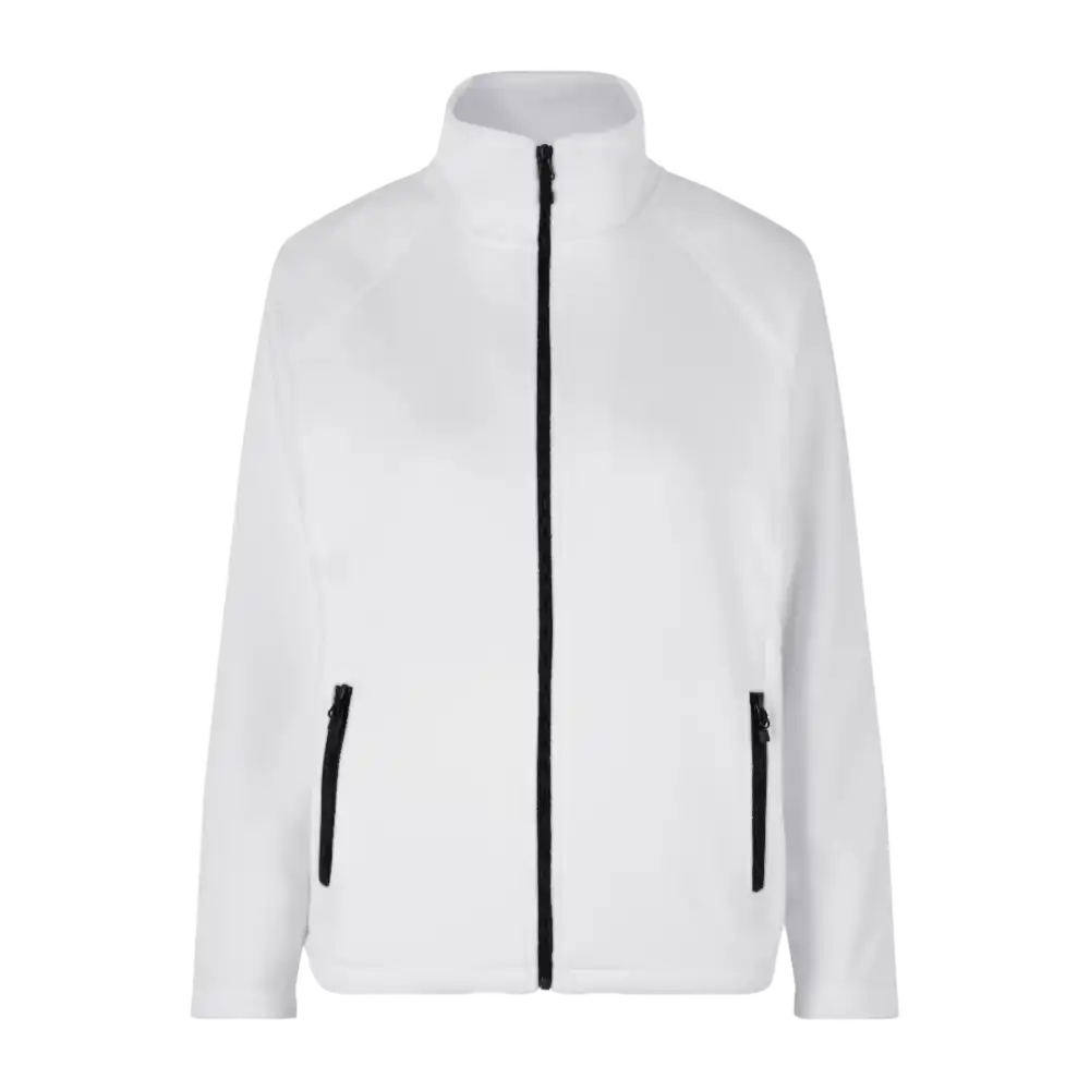 IDÂź Cardigan 0805 valkoinen fleece edestĂ€ â naisten microfleece etuprofiili