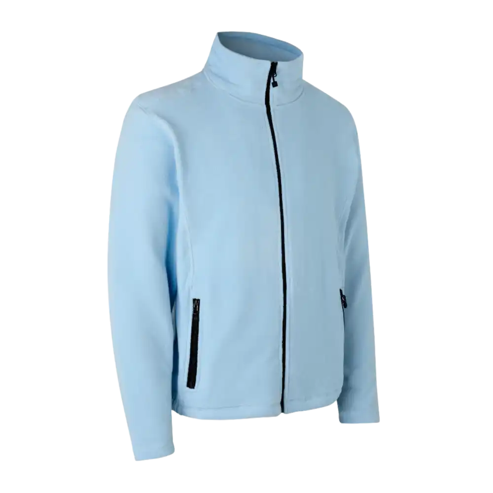 IDÂź Cardigan 0803 vaaleansininen microfleece â miesten kevyt ja lĂ€mmin fleece omalla logolla