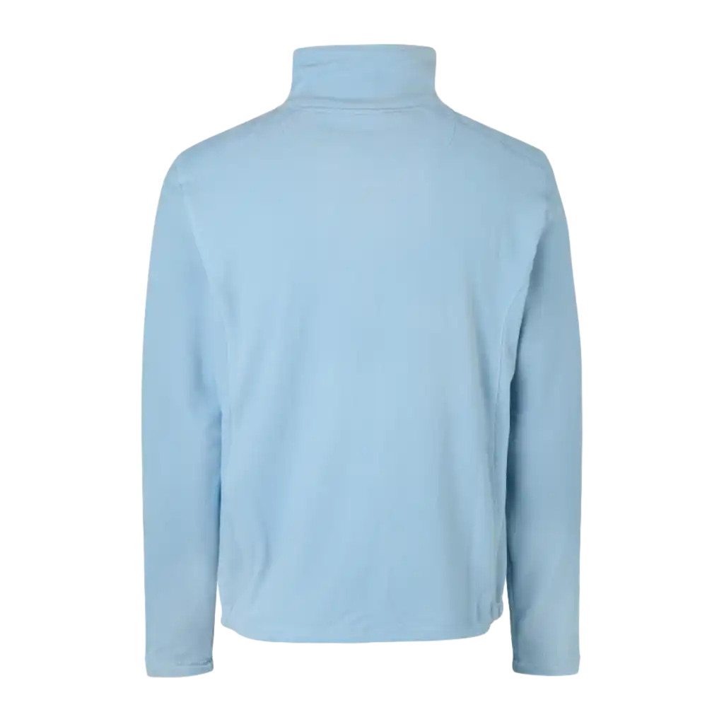 ID® Cardigan 0803 vaaleansininen fleece takaa – pitkäikäinen ja hyvin leikattu malli