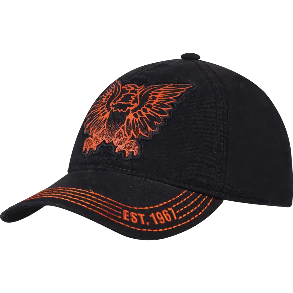 Kustomoitu harjattu puuvillalippis kangasmerkillä ja brodeerauksella- ZigiZagi