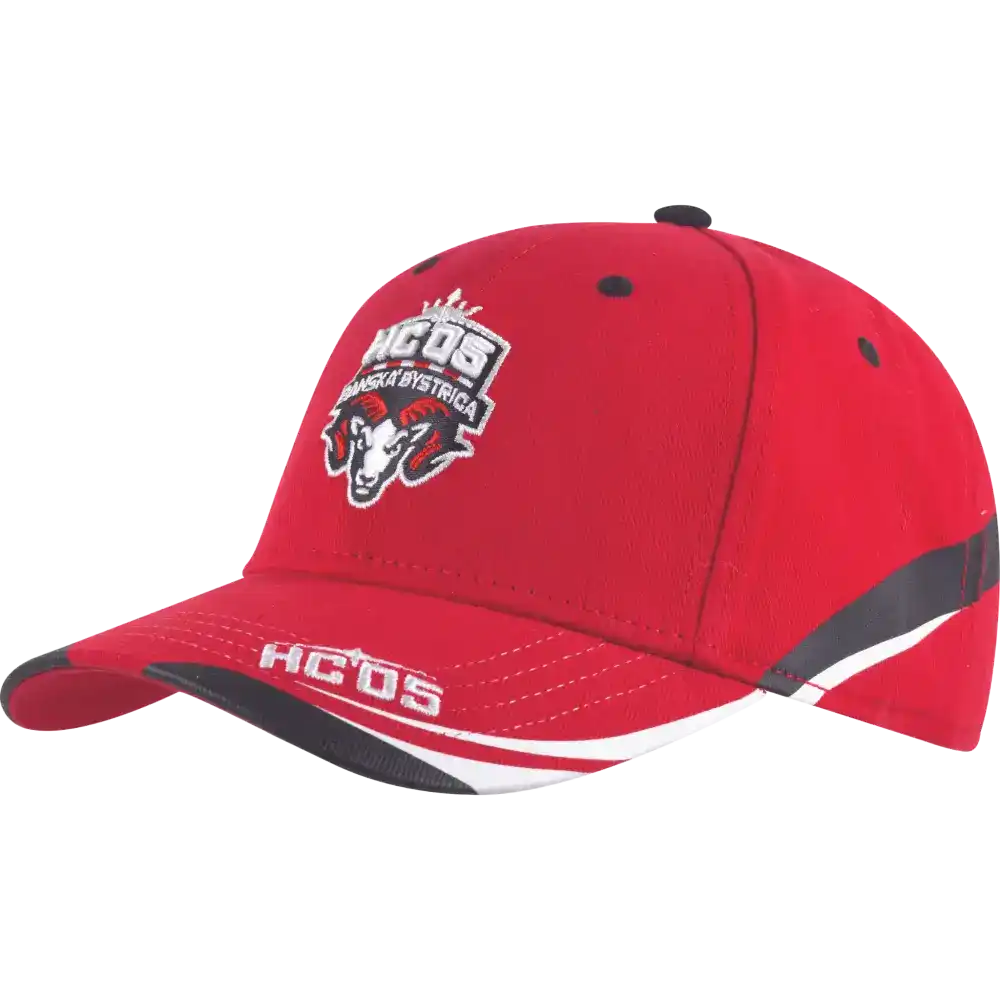 Kustomoitu harjattu puuvillalippis brodeerauksella ja printillä