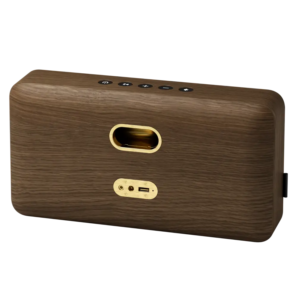 Bluetooth kaiutin Move Wood Smoked Oak. Kuva takaa