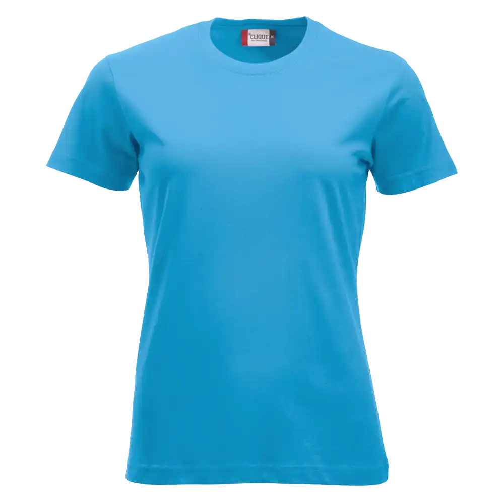 Turkoosi Clique New Classic-T Women – kevyt ja raikas t-paita yrityksen logolla