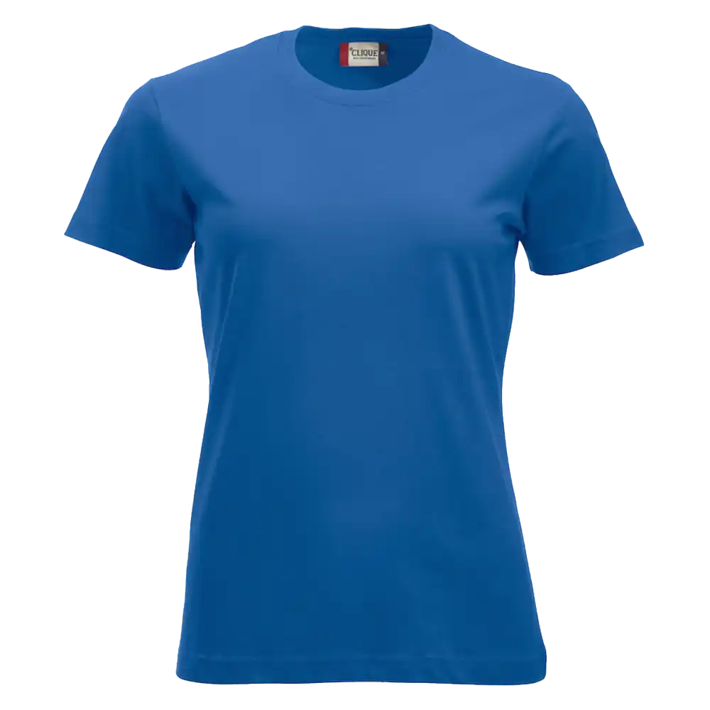 Keskisininen Clique New Classic-T Women – perinteinen t-paita painettuna logolla